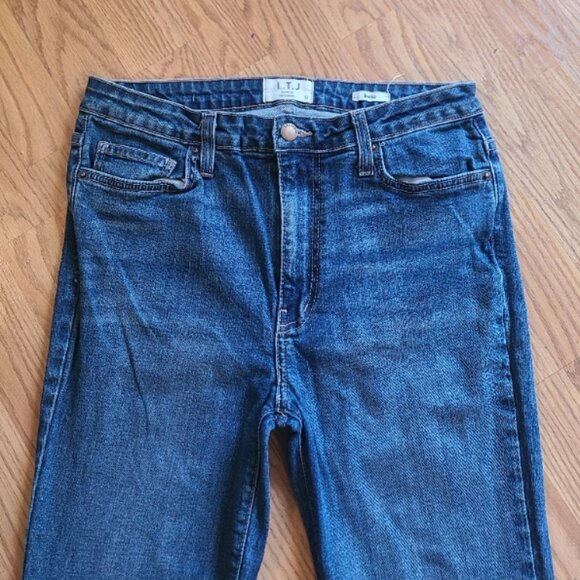 LTJ LETTERS TO JULIET ANTHRO BELLA HIGH-RISE FLARE JEAN RAW HEM STRETCH DENIM 31 - Picture 3 of 9